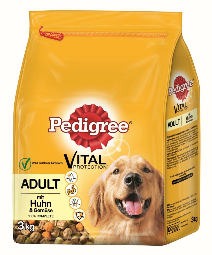 Produktr Ckruf Pedigree Adult Mit Huhn Gem Se Trockenfutter F R Hunde