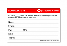 Notfallkarte Tiere